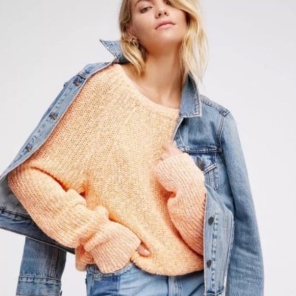 Free People Sweaters - Electric City Pullover Sweater - Tangerine